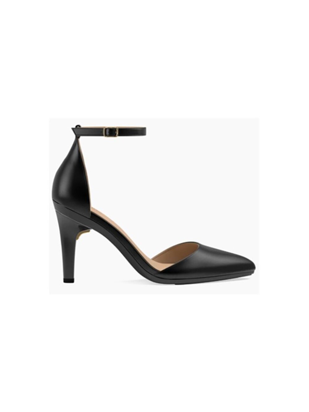 Pashion D’Orsay Black leather with 4” Black Stiletto Heel - Size 10Wide- NEW